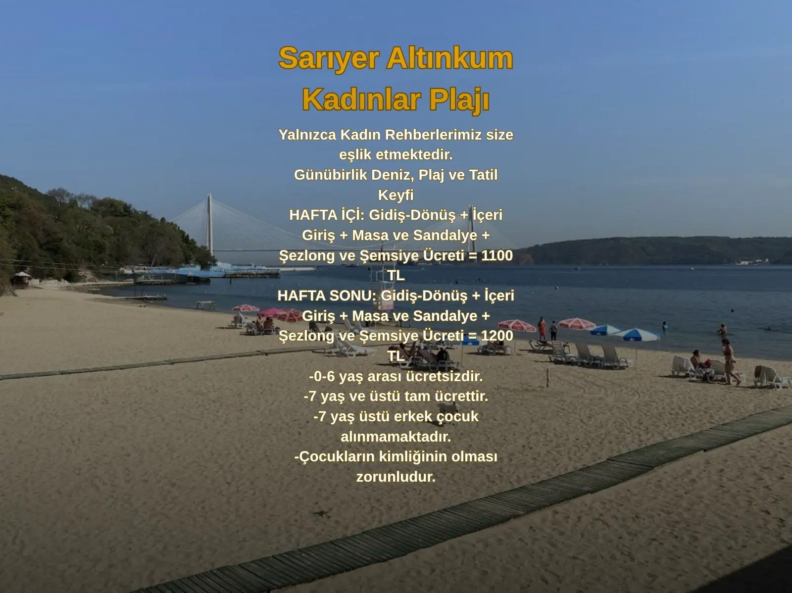 Sarıyer Altınkum Kadınlar Plajı